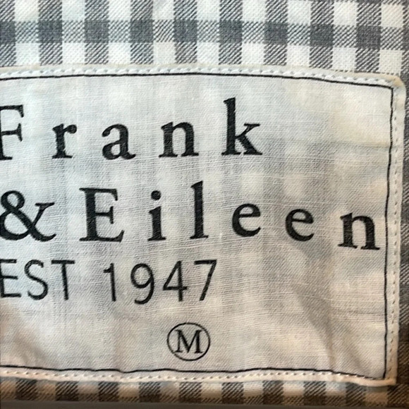 Frank & Eileen Barry Check Button-Up Shirt  in Gray size Medium - Picture 5 of 10